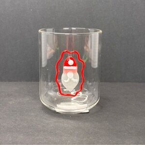 Anthropologie Love Notes Holiday Juice Glass Santa NWT